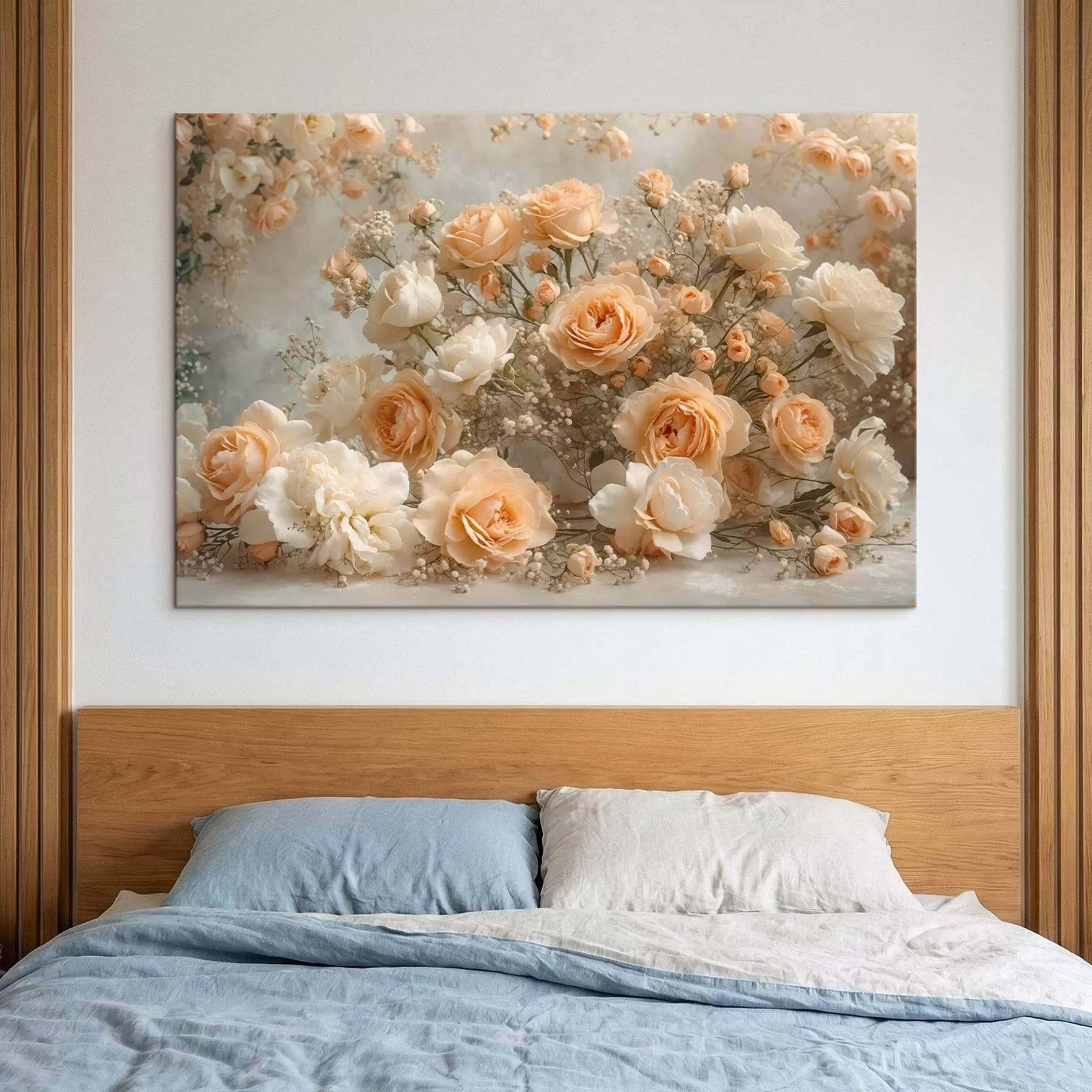 Tablouri Trandafiri crem delicați într-un aranjament mare s47279