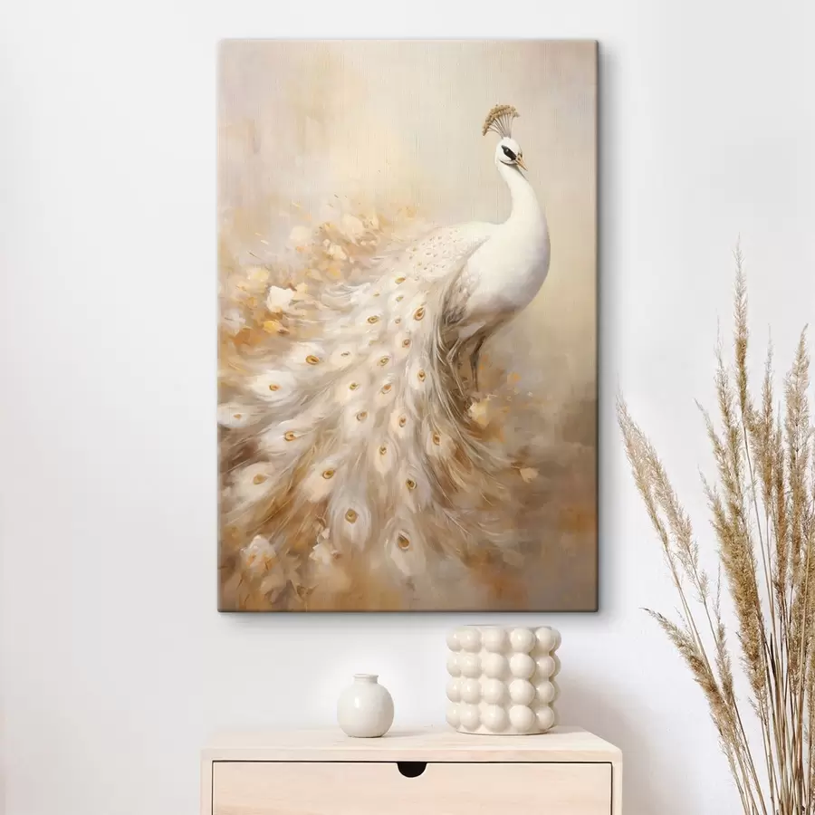 Tablouri Pasăre ușoară cu coadă lungă în tonuri aerisite s47309