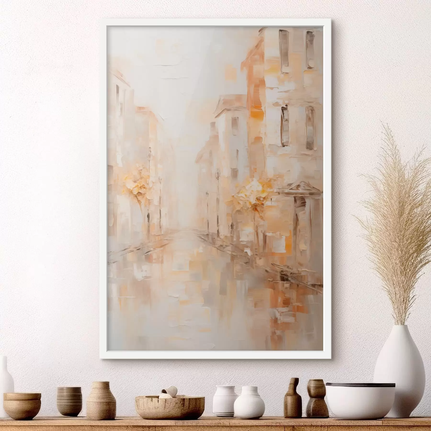 fototapet Stradă urbană moale în tonuri calde f47302