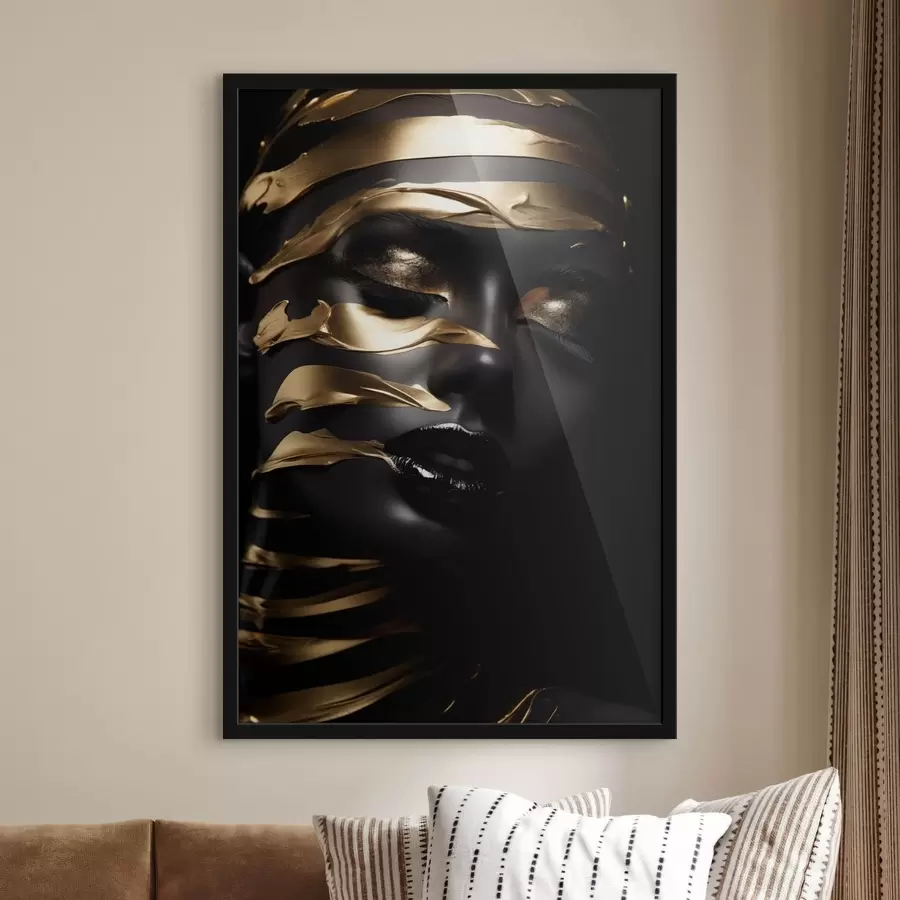 fototapet Față cu ton întunecat și dungi f47321