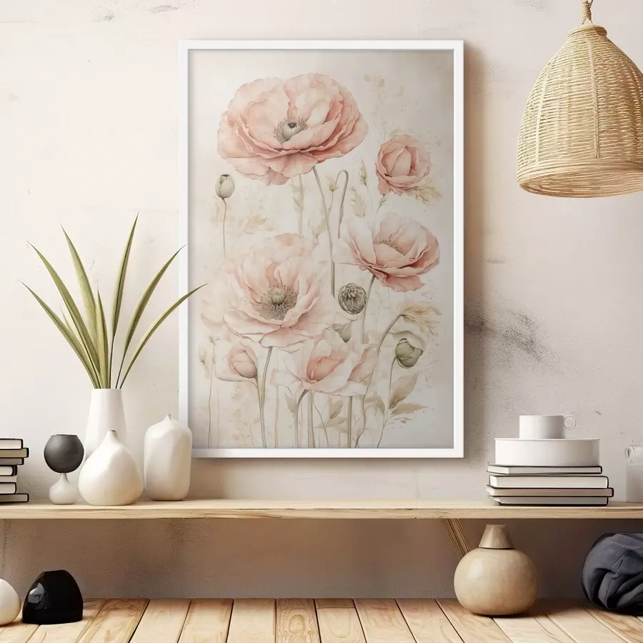 fototapet Flori delicate în nuanțe de roz deschis f47756