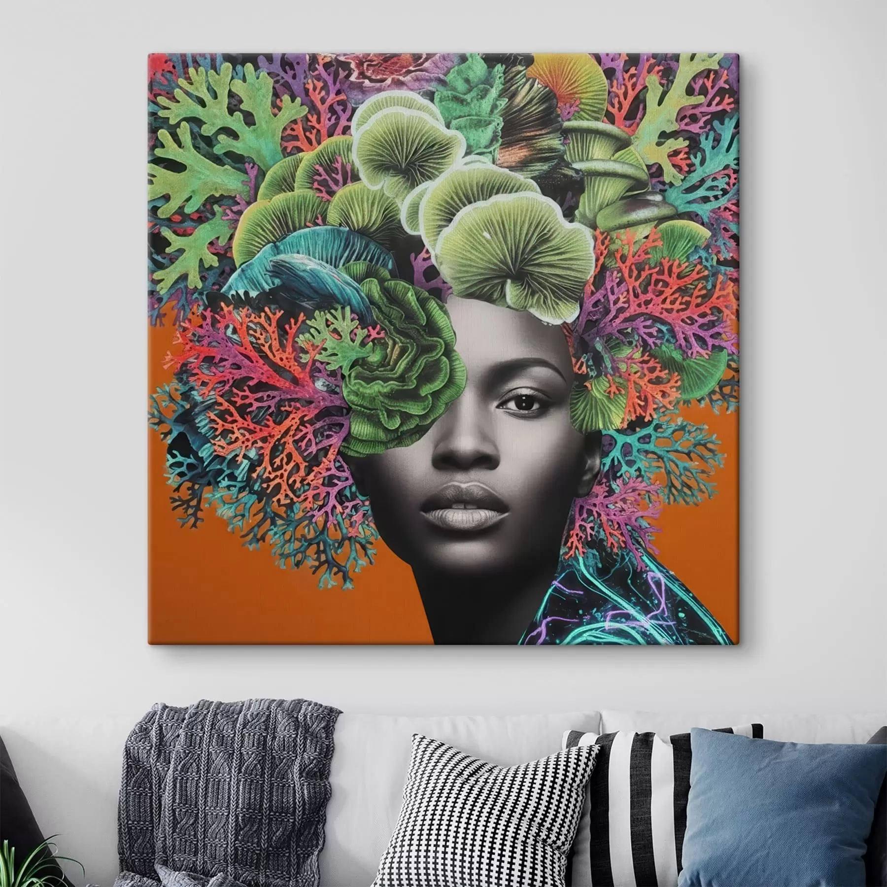 Tablouri Portret psihedelic cu ciuperci s47787