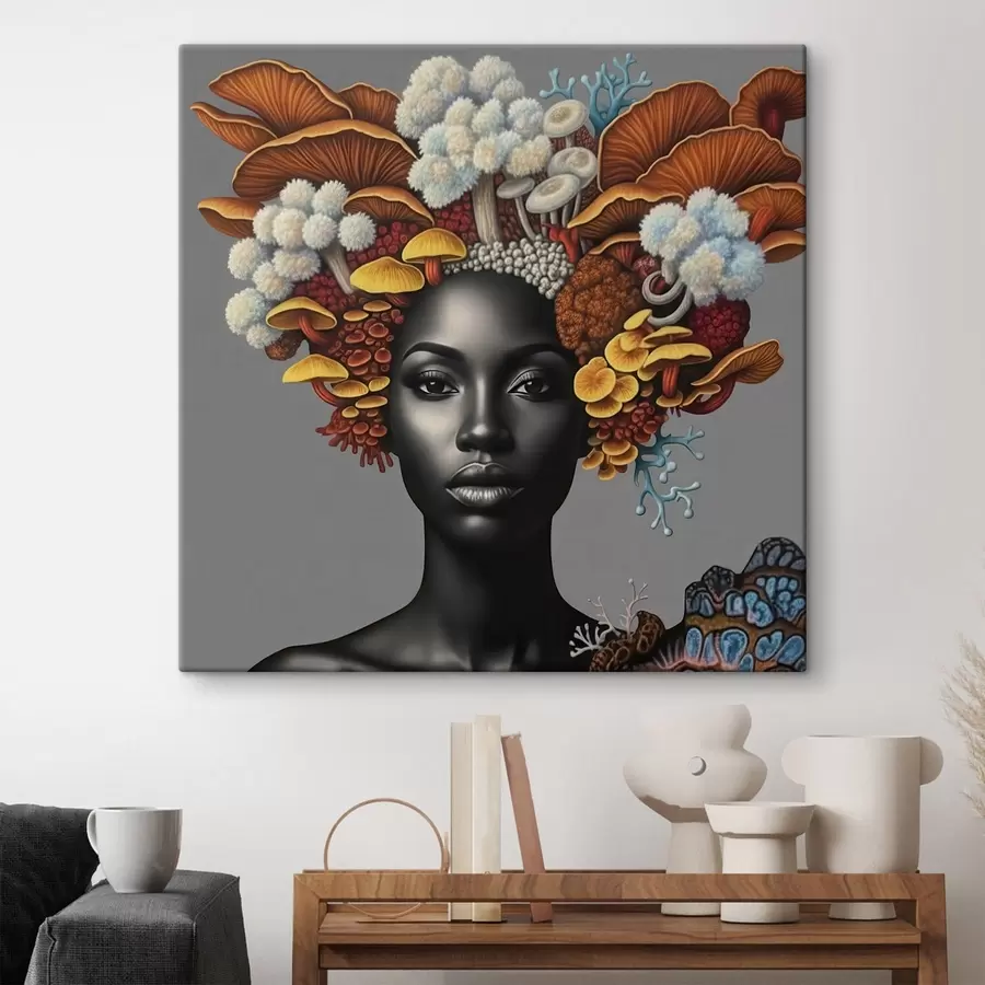 Tablouri Portretul unei femei cu ciuperci s47788