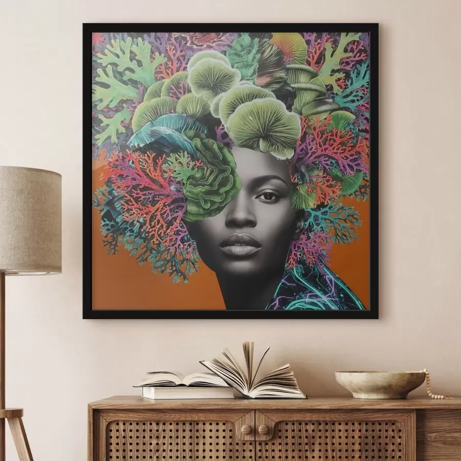 fototapet Portret psihedelic cu ciuperci f47787