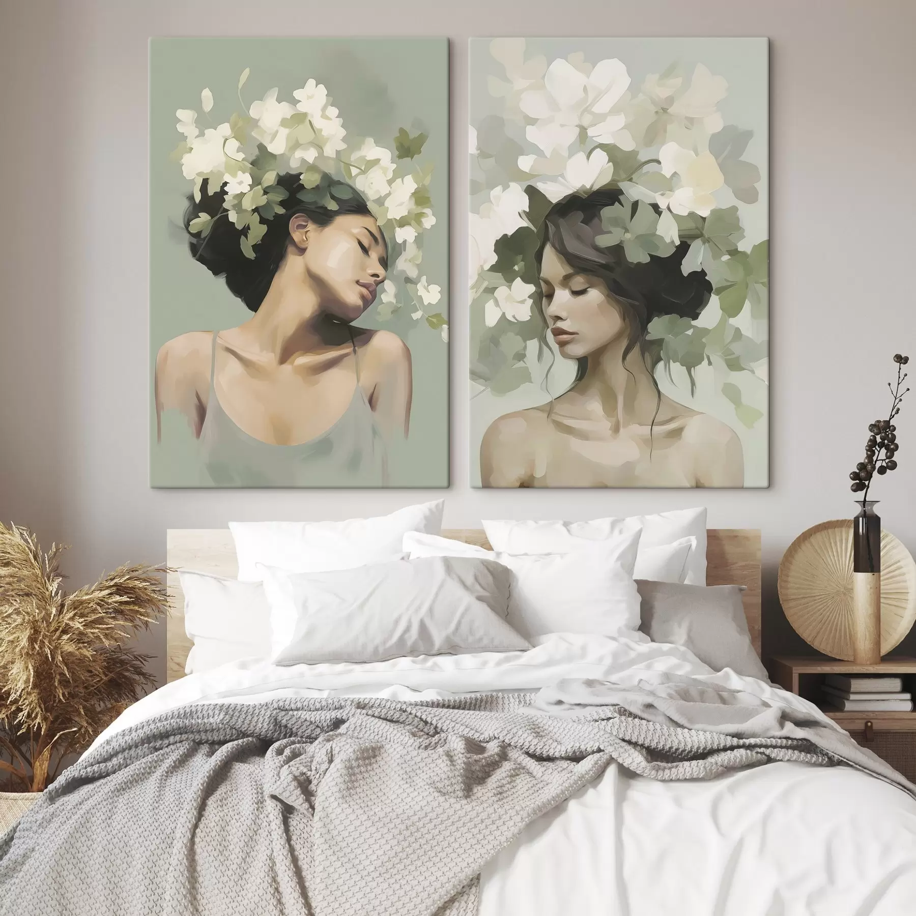 Tablouri Fată cu coroană de flori m30007