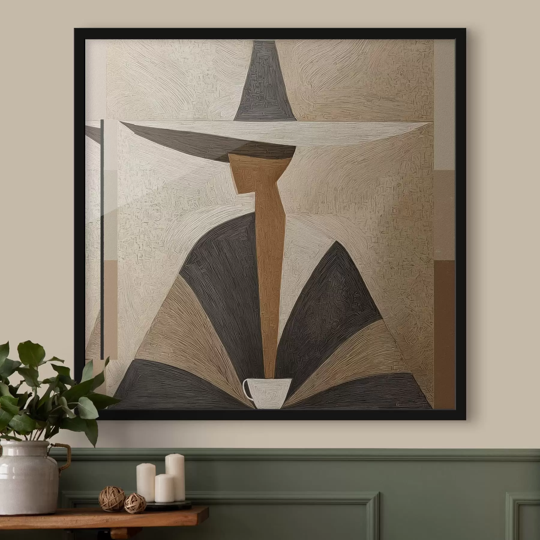 fototapet Portret abstract purtând o pălărie f47842