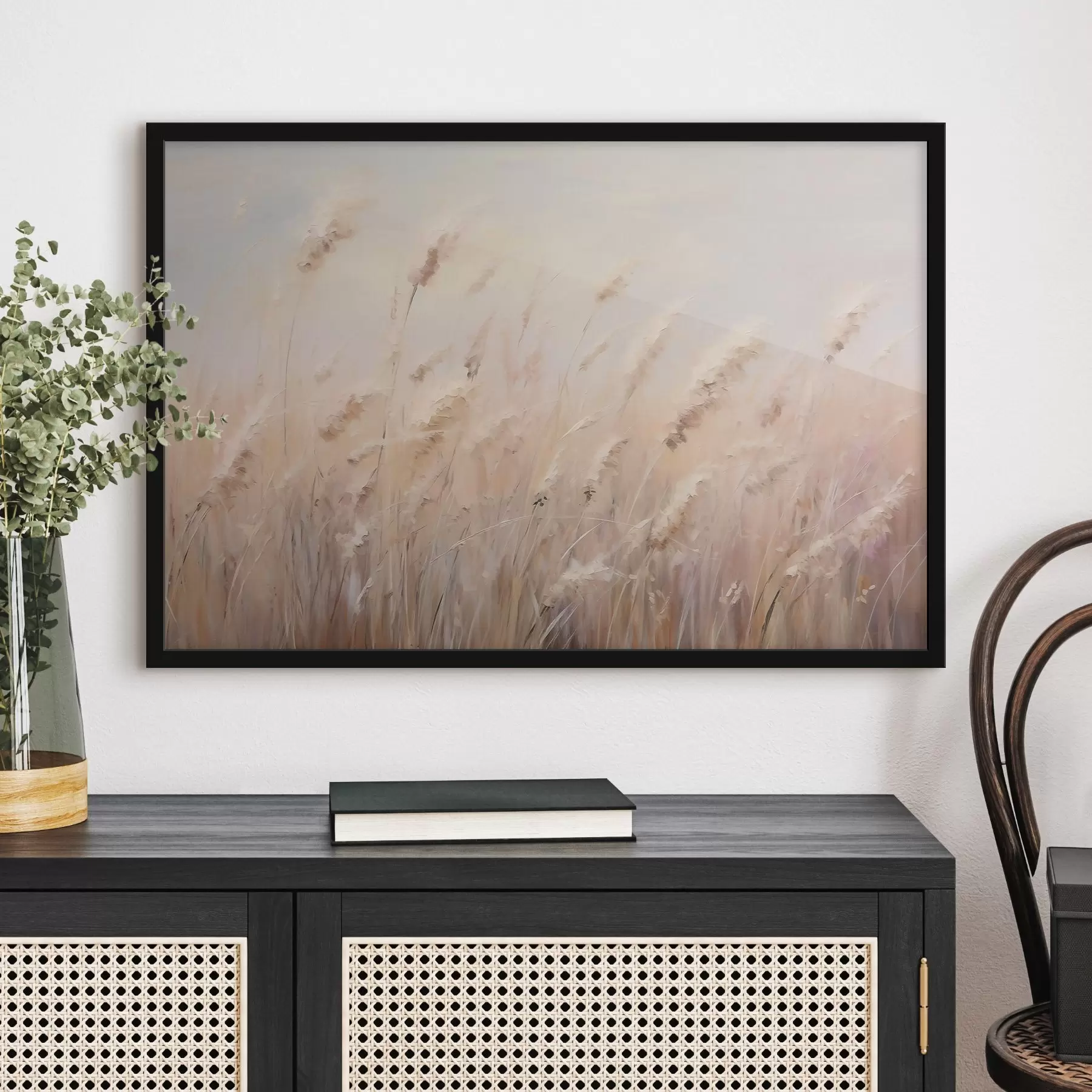 fototapet Spikelets, pictură în ulei imitație f47889