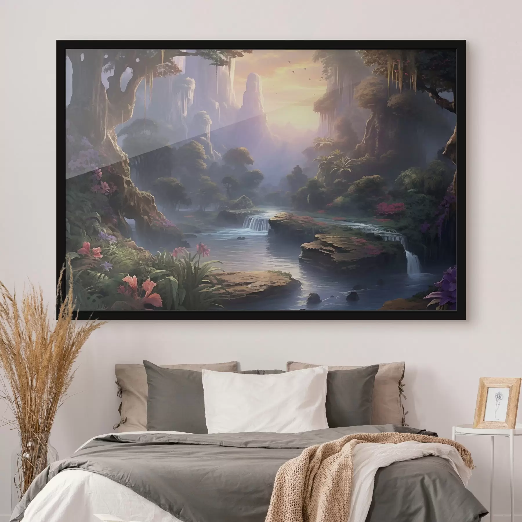 fototapet Cascade într-o pădure de basm f47893