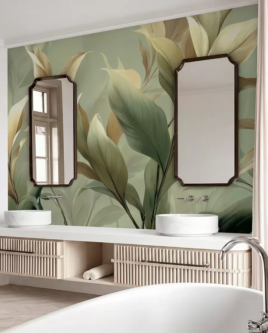 fototapet Frunze tropicale mari w09688