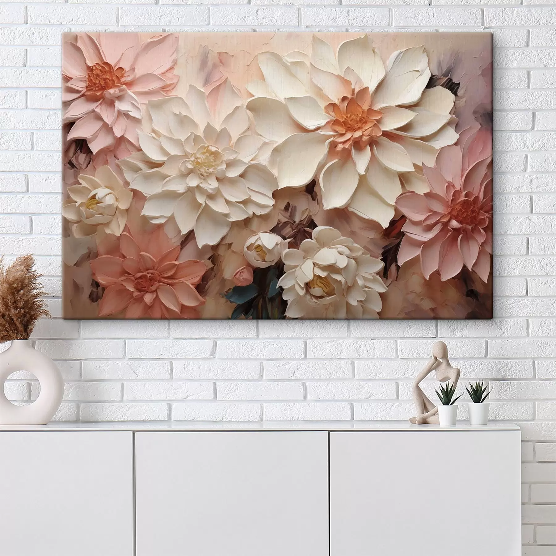 Tablouri Flori mari, imitație de pictură în ulei s48001