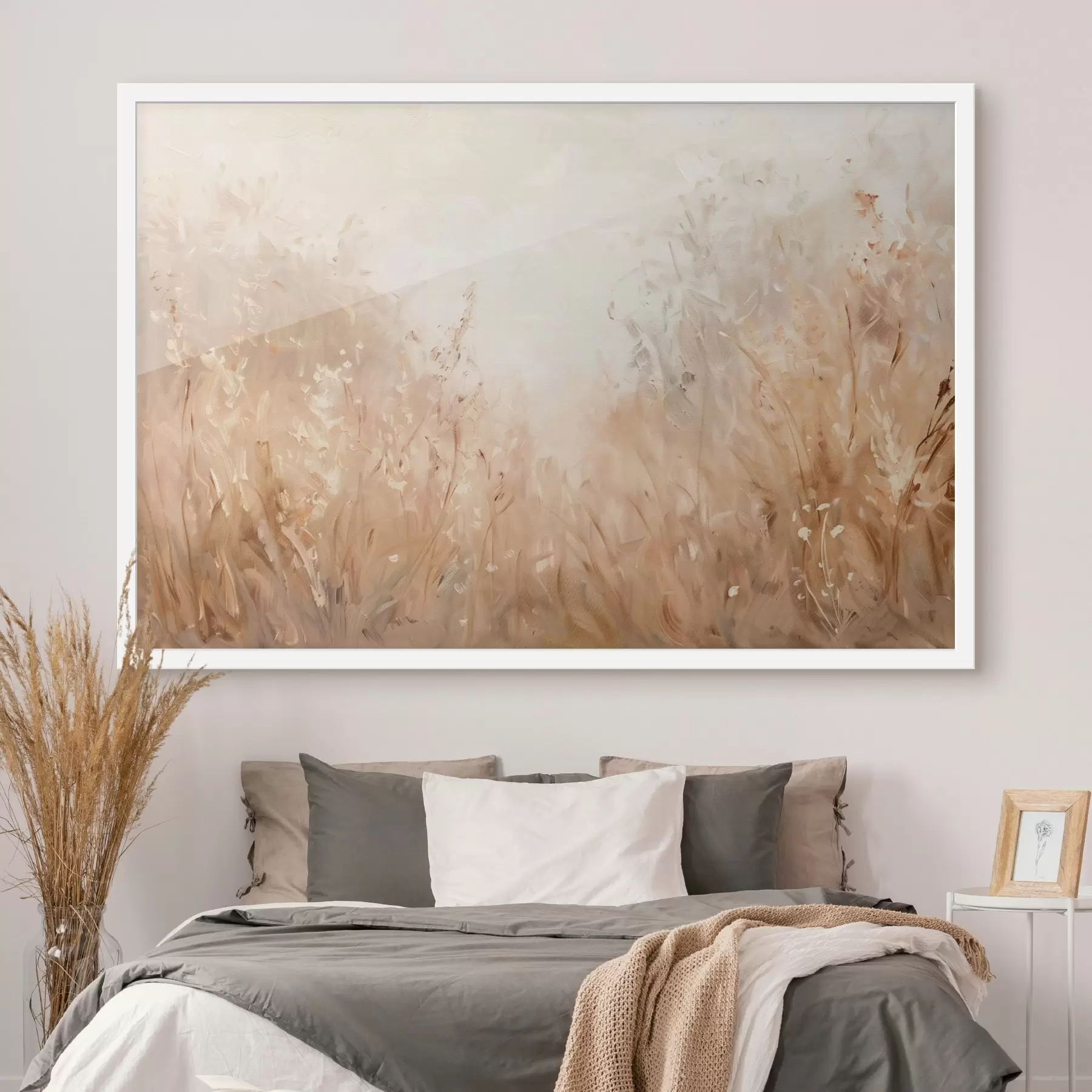 fototapet Varietate de plante de câmp, pictură în ulei imitație f48005