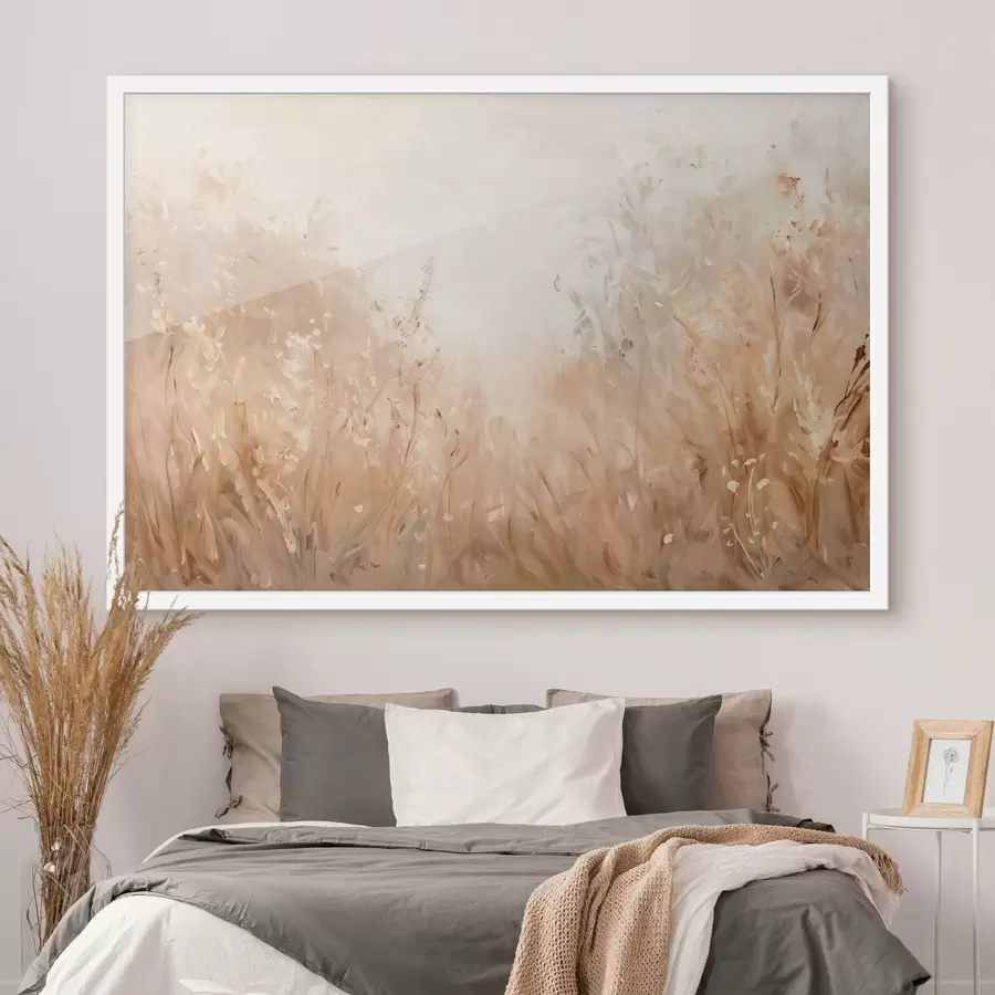 fototapet Varietate de plante de câmp, pictură în ulei imitație f48005