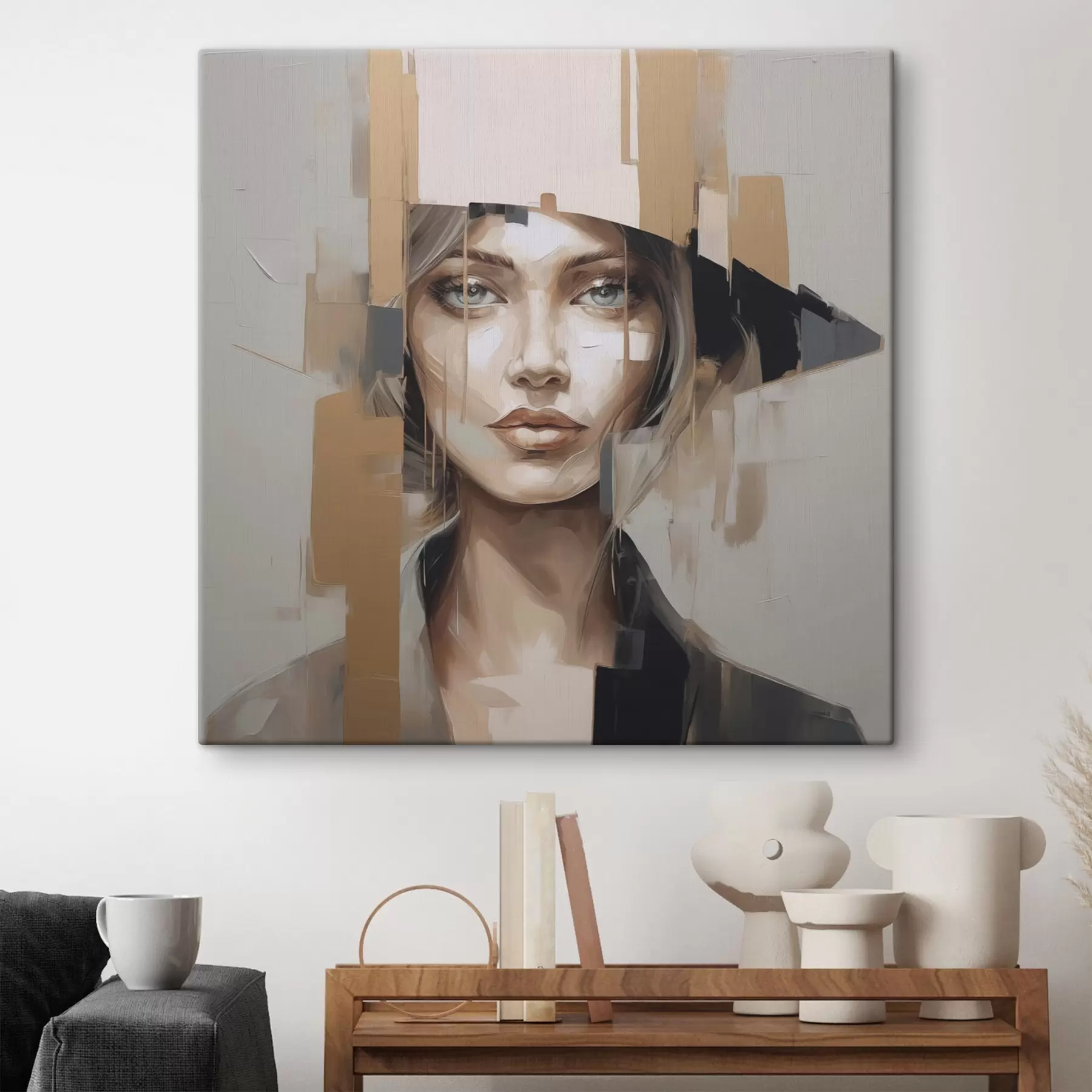 Tablouri Portret abstract al unei fete s48050