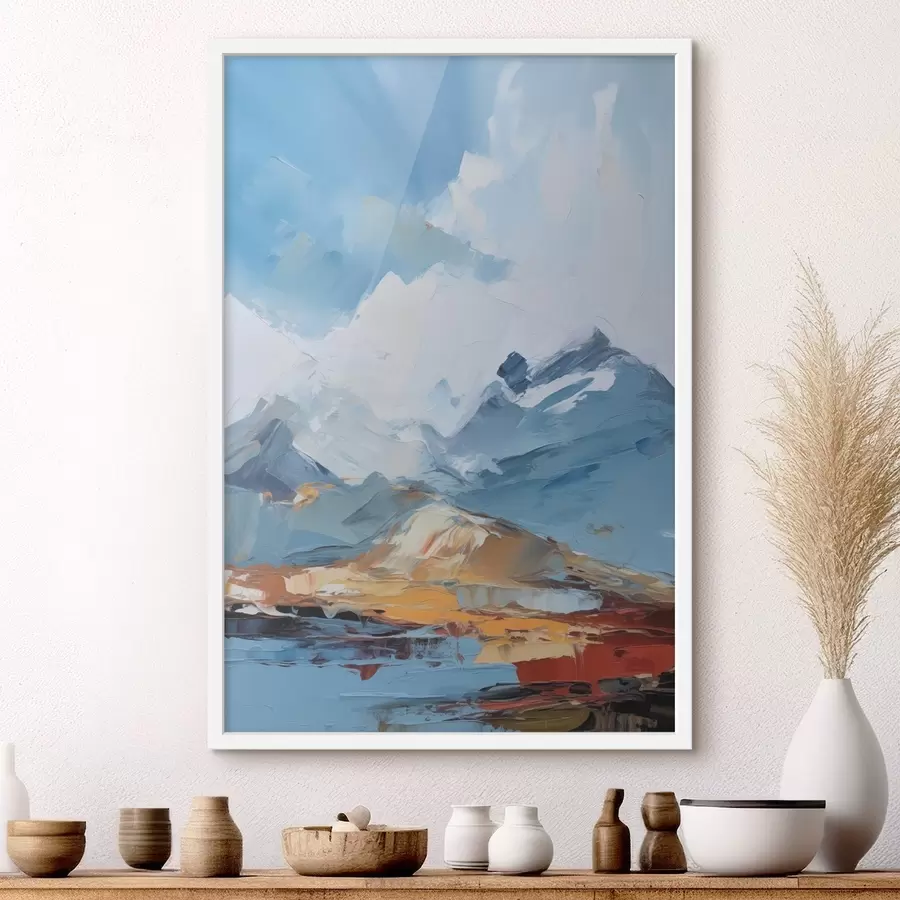 fototapet Pictura de imitație a munților f48045