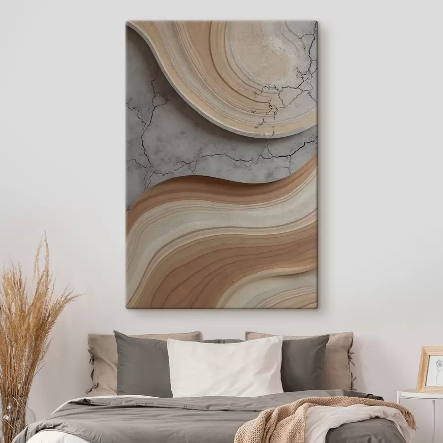 Tablouri Lemn și marmură deschisă, imitație s48103