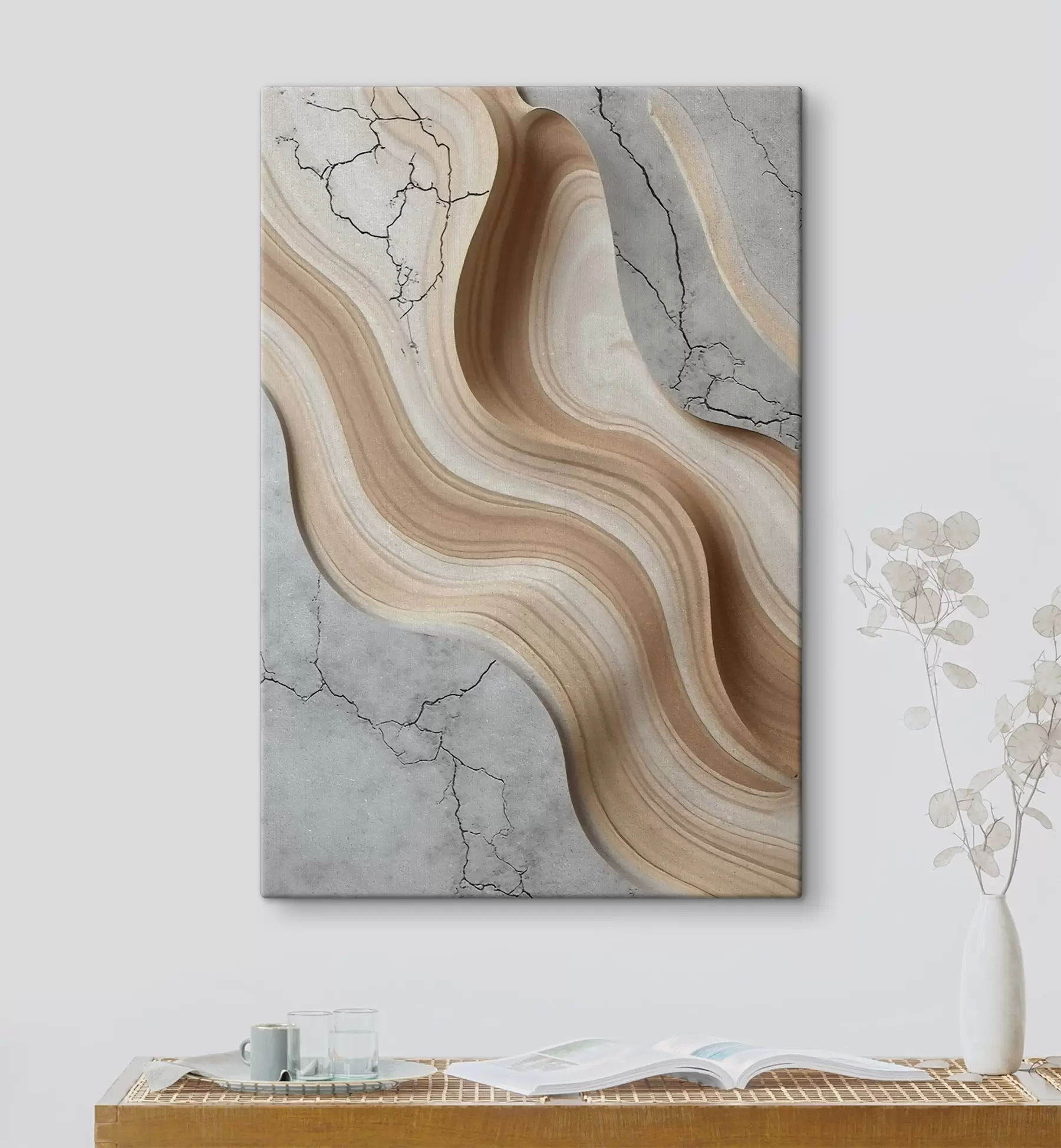 Tablouri Lemn și beton ușor, imitație s48104