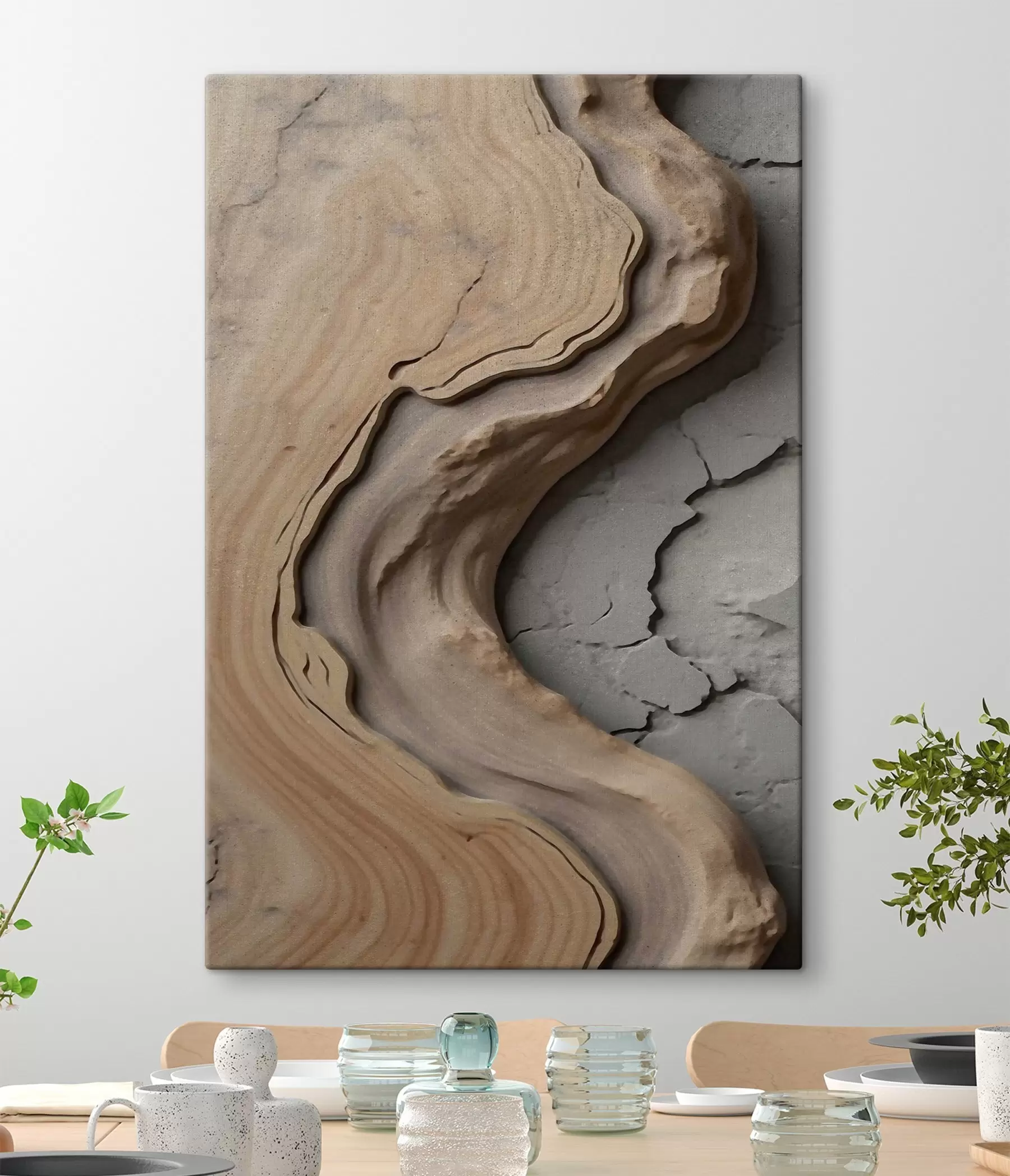 Tablouri Lemn și beton, imitație s48105