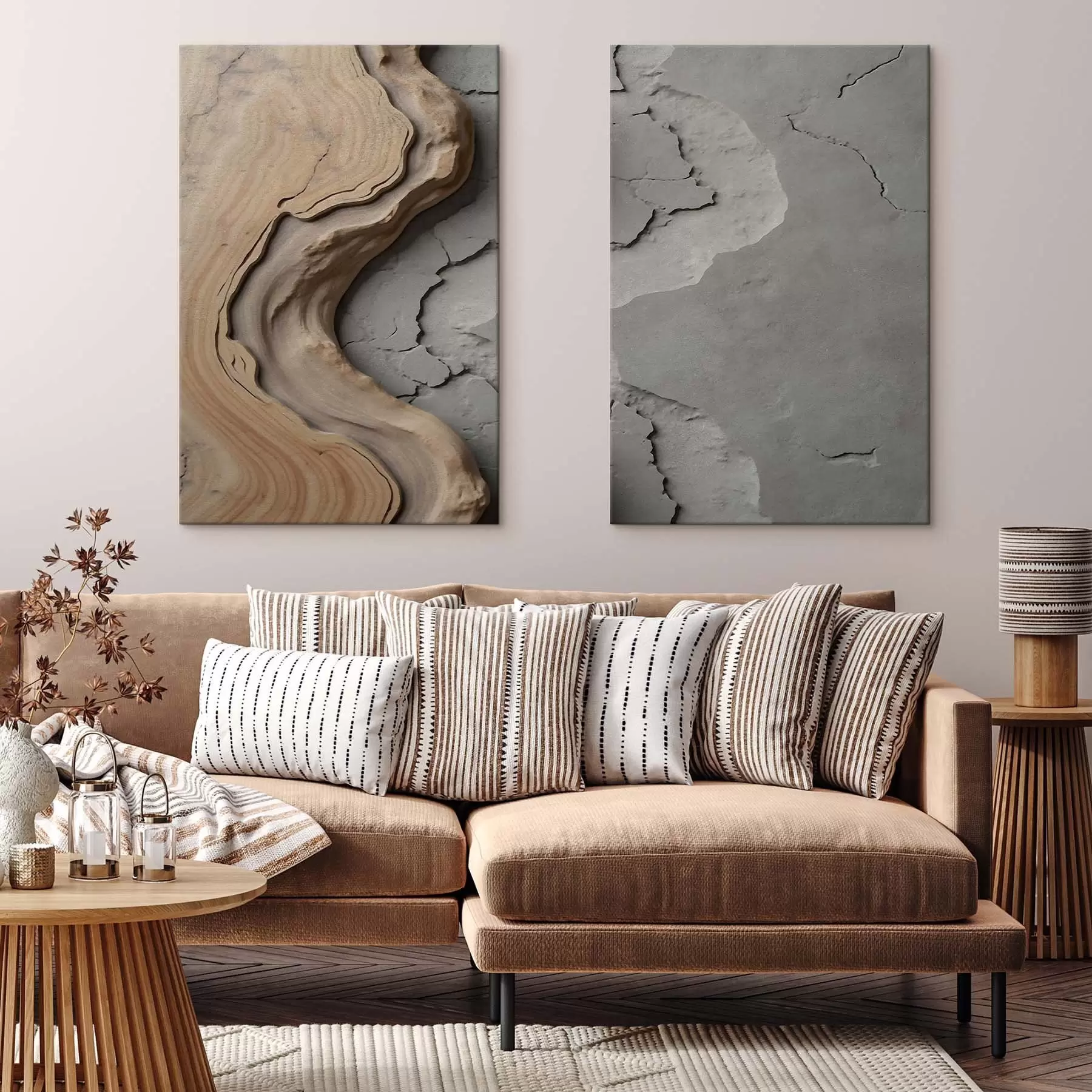 Tablouri Lemn și beton, imitație m30079