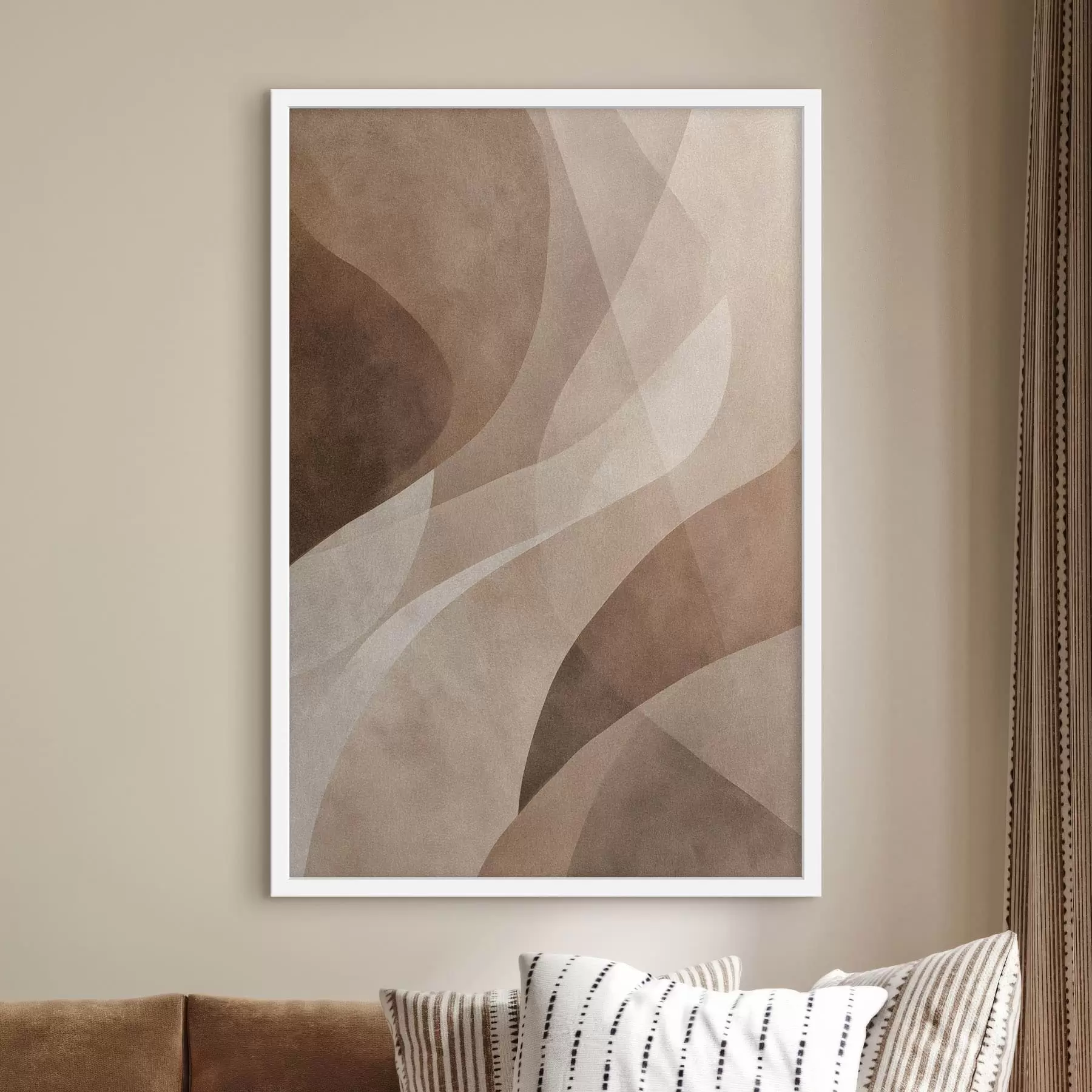fototapet valuri abstracte în tonuri de ciocolată f47949