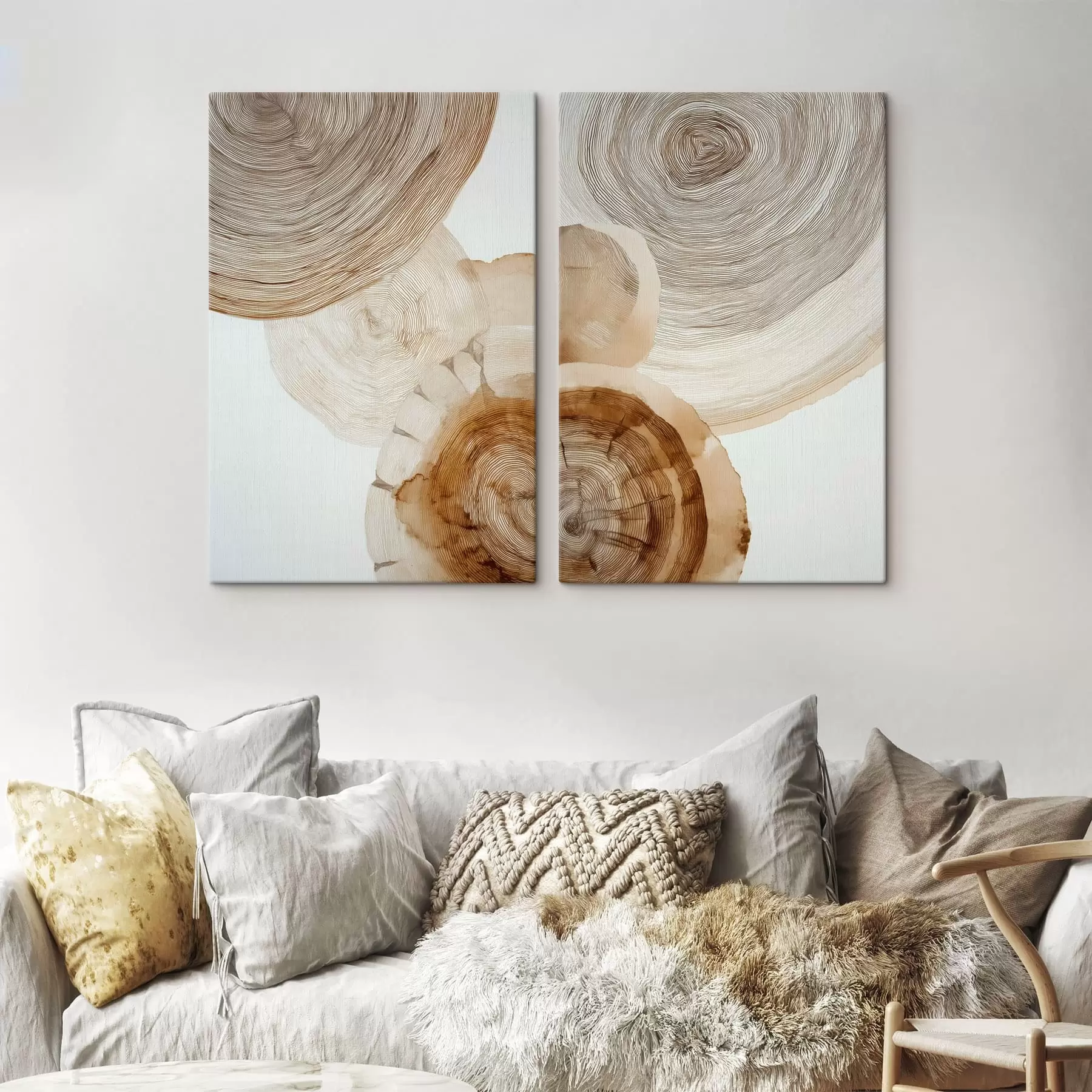 Tablouri inele anuale abstracte ale copacilor m30089