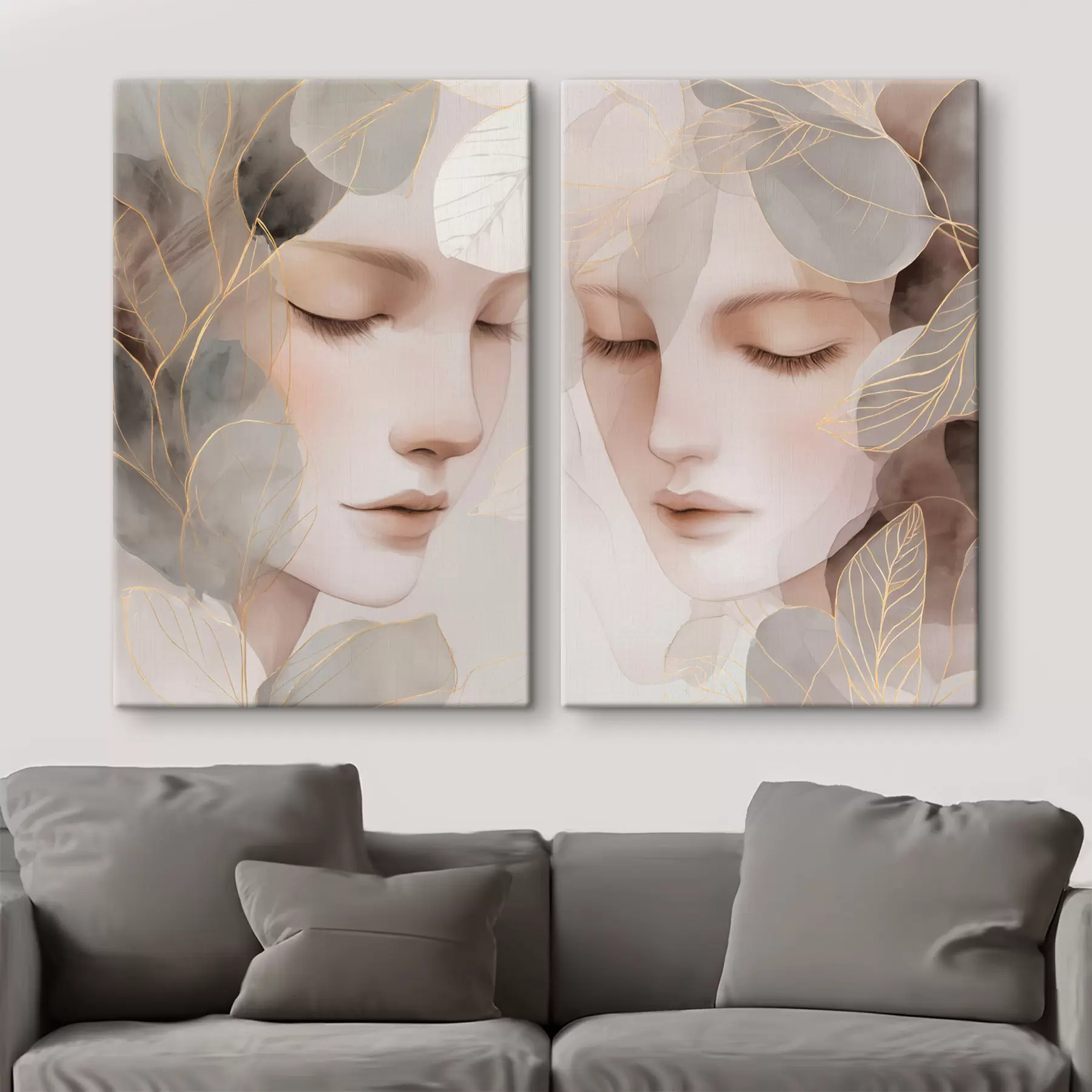 Tablouri fata în frunze m30091