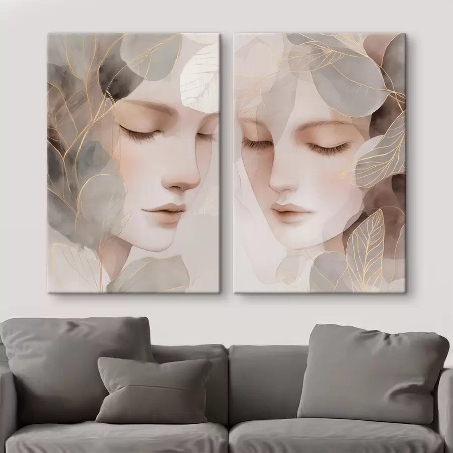 Tablouri fata în frunze m30091