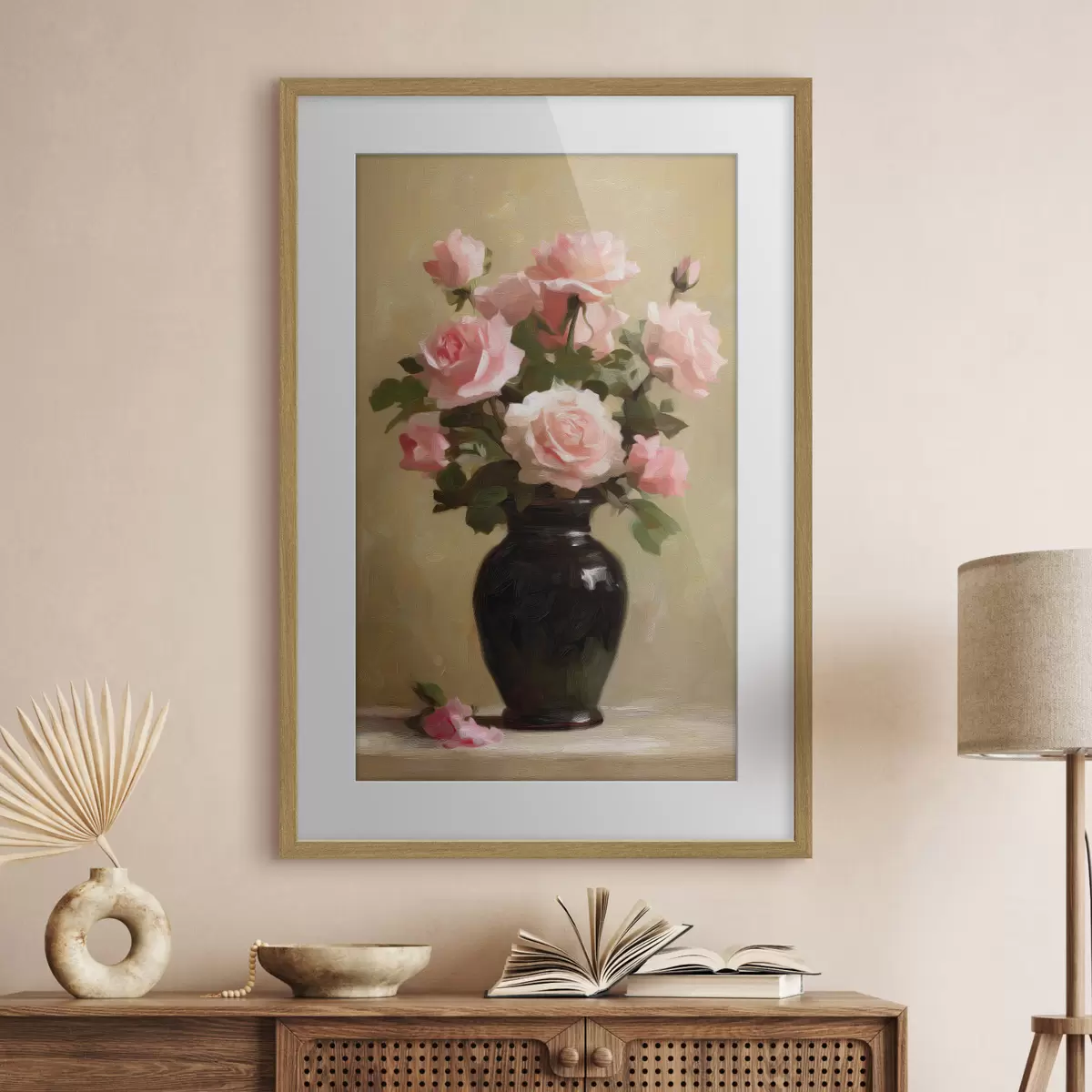 Poster Vază cu trandafiri f48125