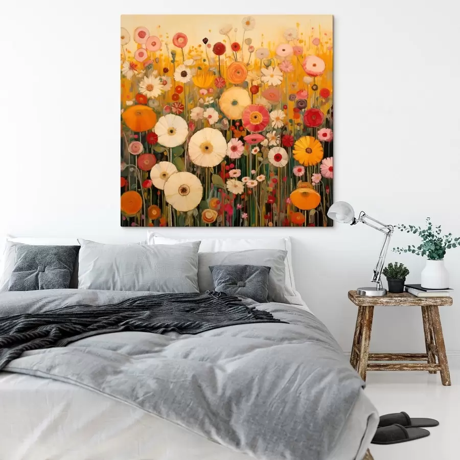 Tablouri câmp de flori ornamentale vibrante s48112