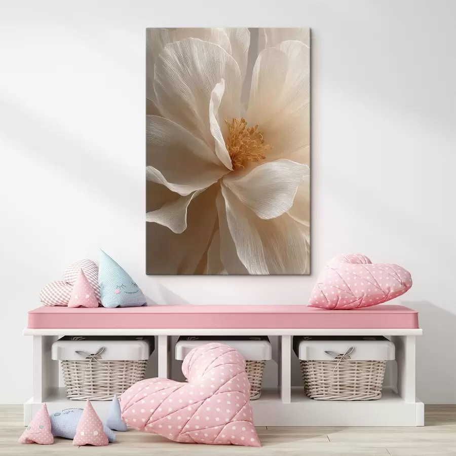 Tablouri compoziție florală macro în tonuri calde s48120