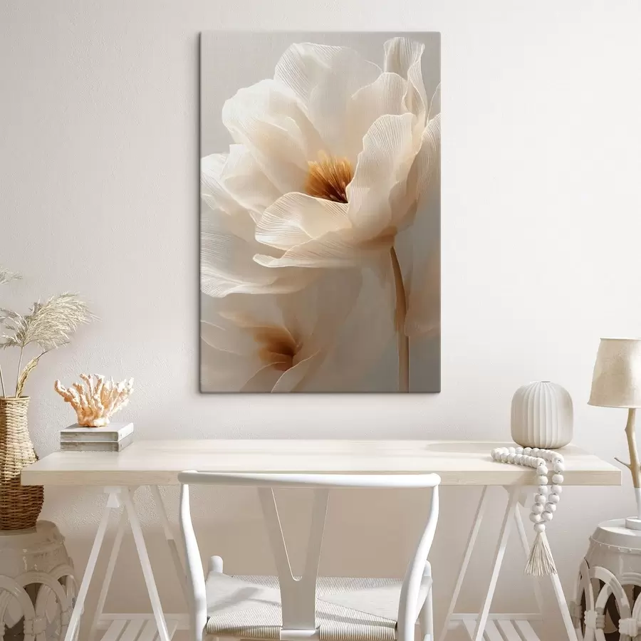 Tablouri compoziție florală macro în tonuri calde s48121