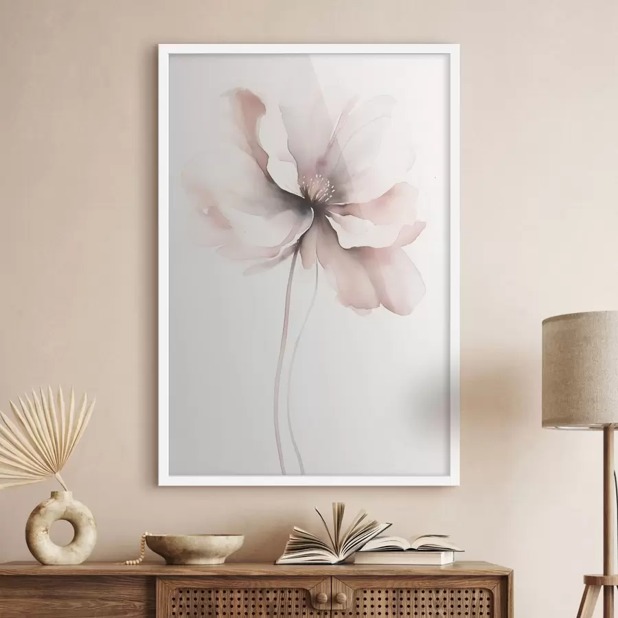 fototapet floare delicată pictată în acuarelă f48073