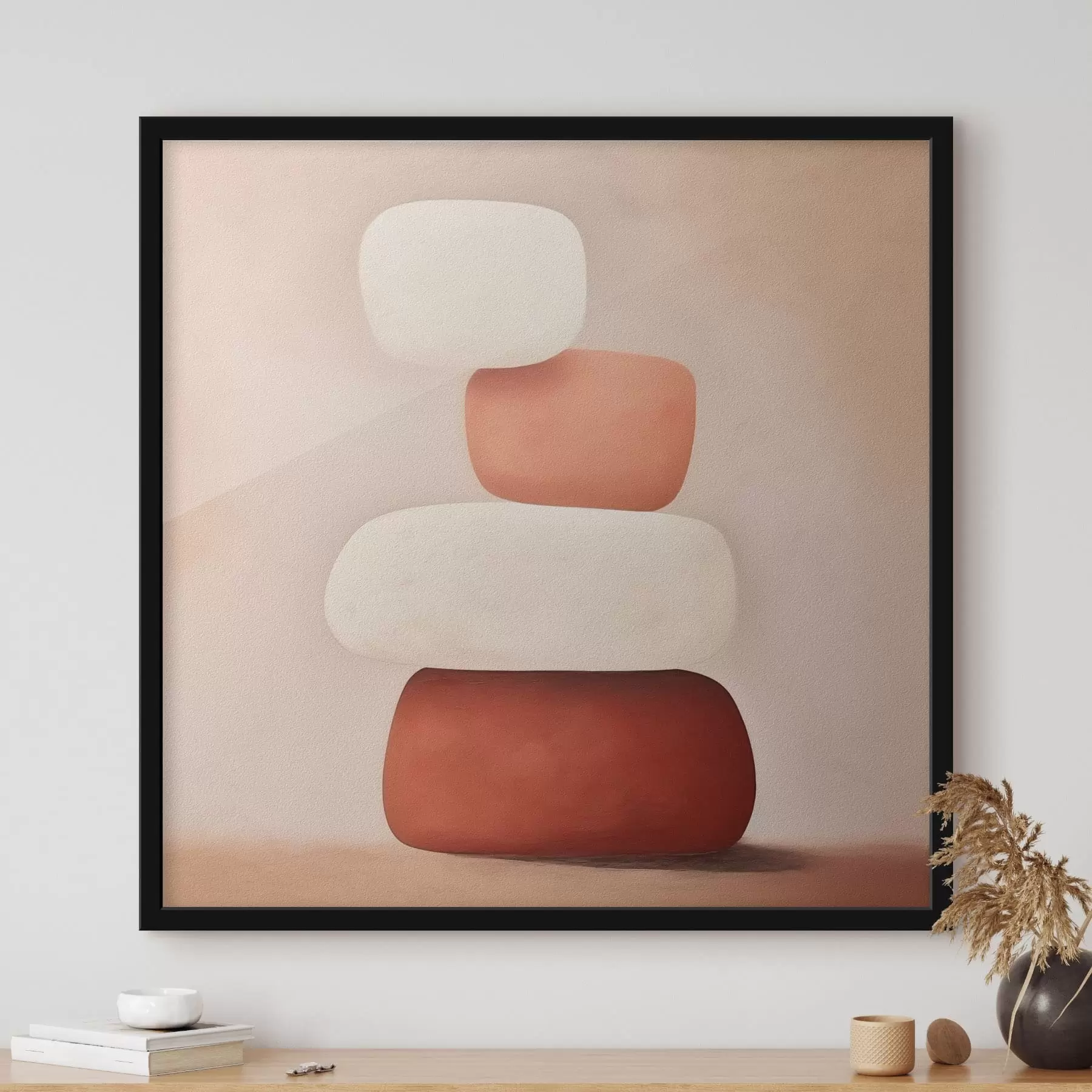 fototapet compoziție minimalistă abstractă din forme suprapuse f48076