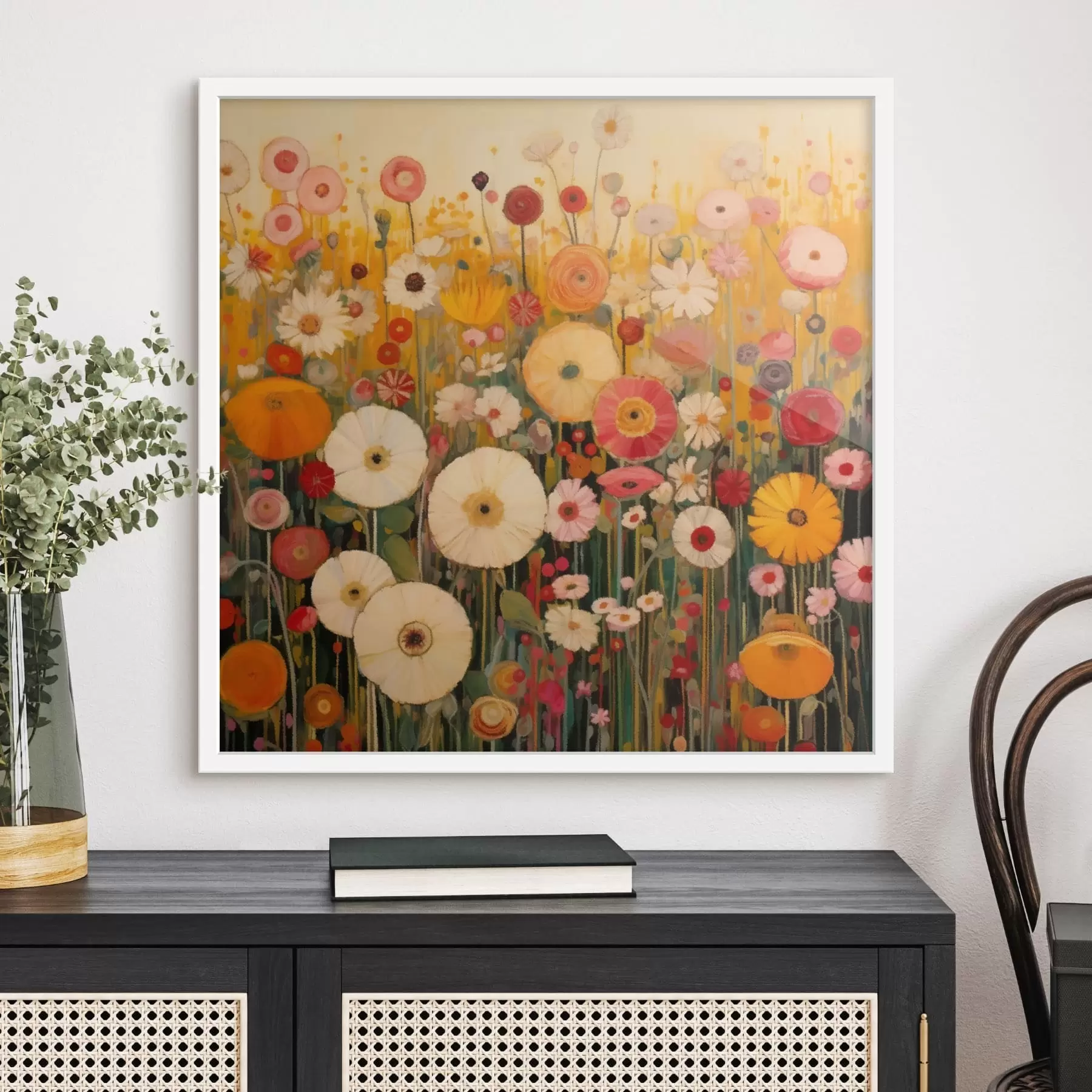 fototapet câmp de flori ornamentale vibrante f48112