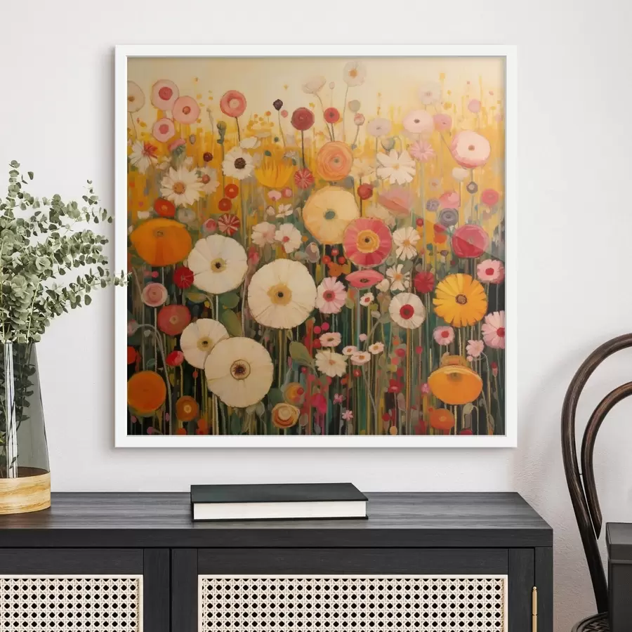 fototapet câmp de flori ornamentale vibrante f48112