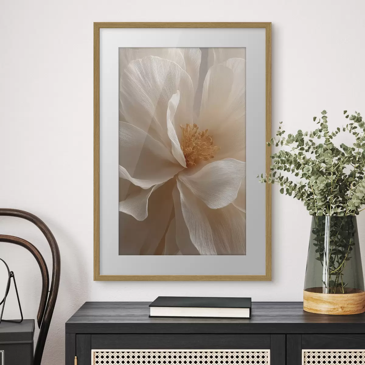 Poster compoziție florală macro în tonuri calde f48120