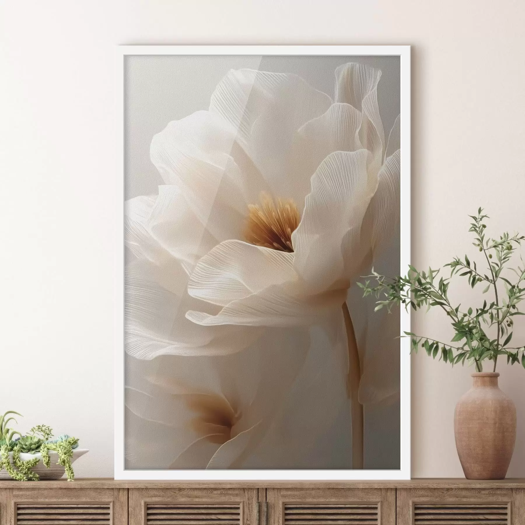 fototapet compoziție florală macro în tonuri calde f48121