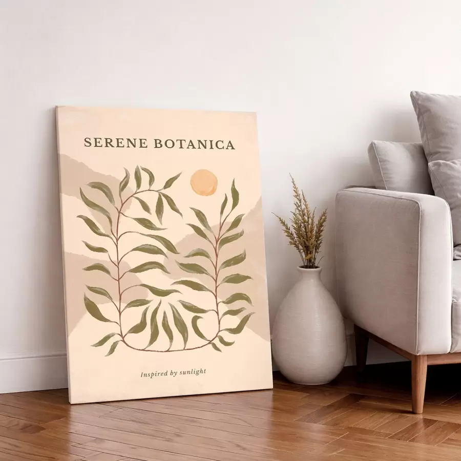 Tablouri Poster botanic cu textul Serene Botanica s48022