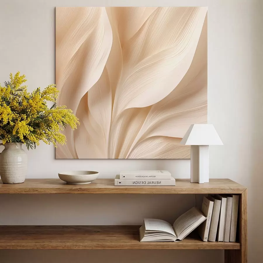Tablouri Linii abstracte bej fluide s48095