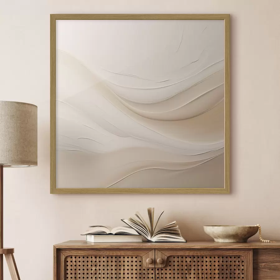 fototapet Model minimalist cu valuri în tonuri deschise f48097