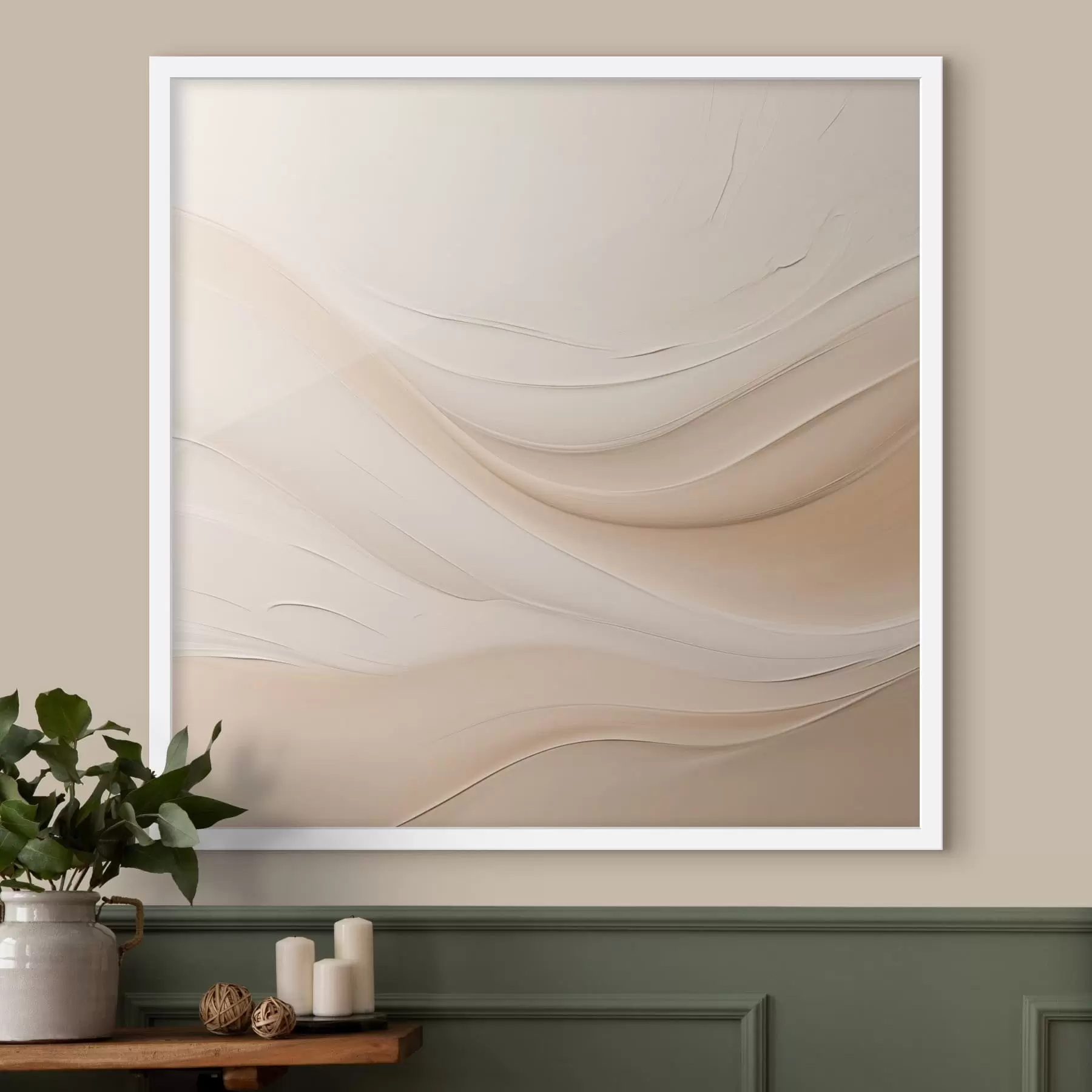 fototapet Model minimalist cu valuri în tonuri deschise f48097