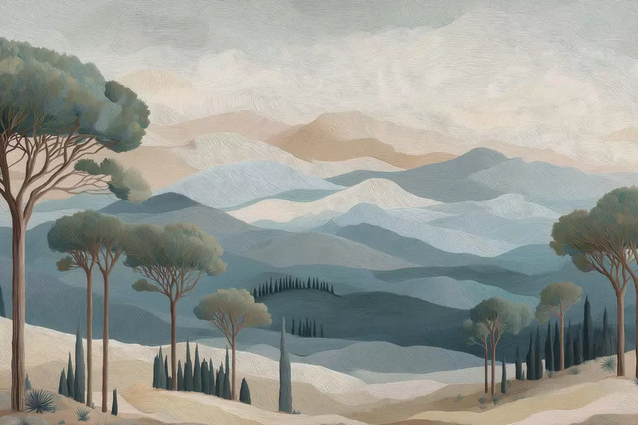 fototapet Peisaj în stil pictură în ulei w05258