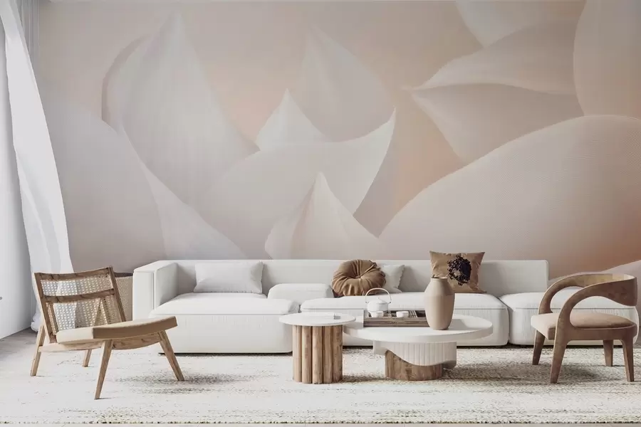 fototapet Petale moi, de culoarea piersicii și laptelui w09716