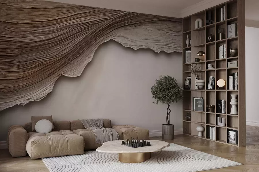 fototapet Relief din lemn w05273