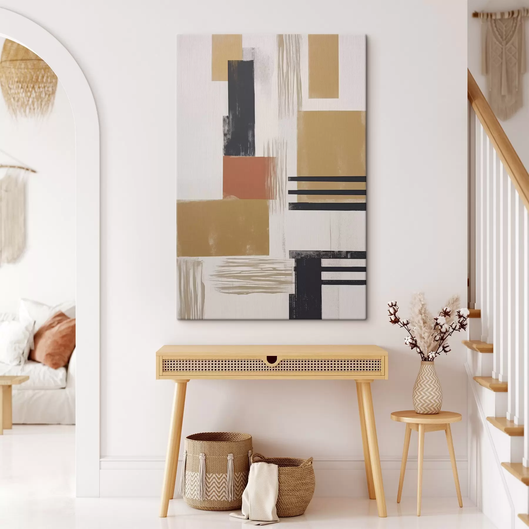 Tablouri Abstracție modernă cu imitație de textură uzată s48160