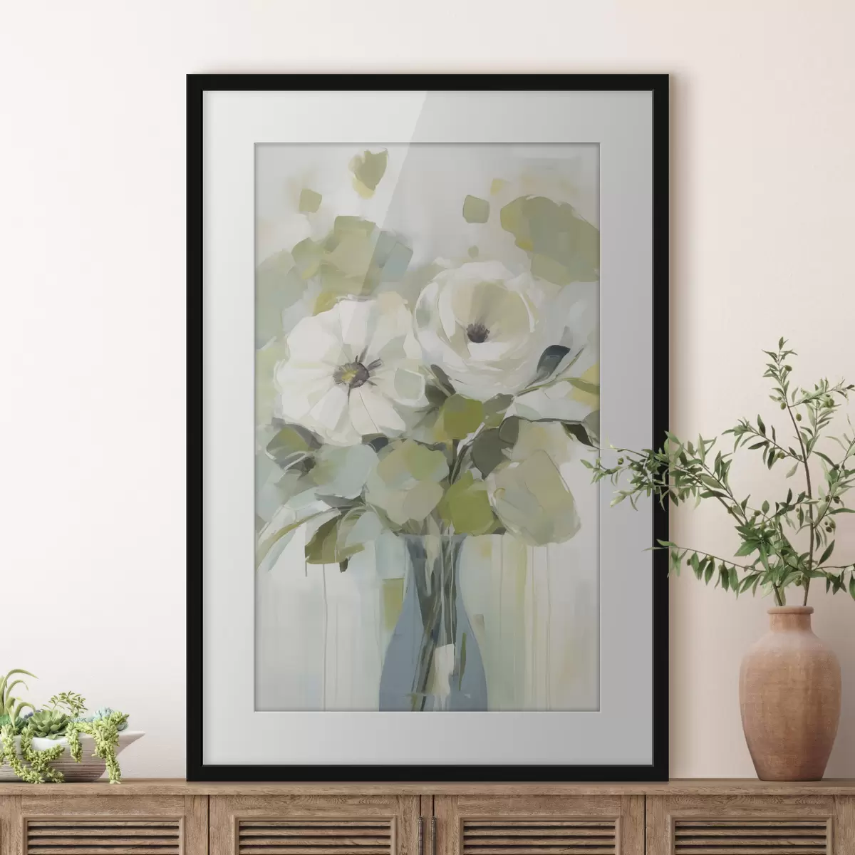 Poster Flori într-o vază pictură imitație f48167