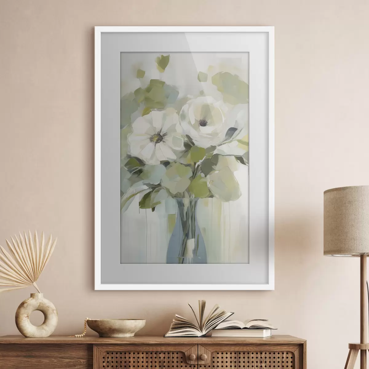 Poster Flori într-o vază pictură imitație f48167