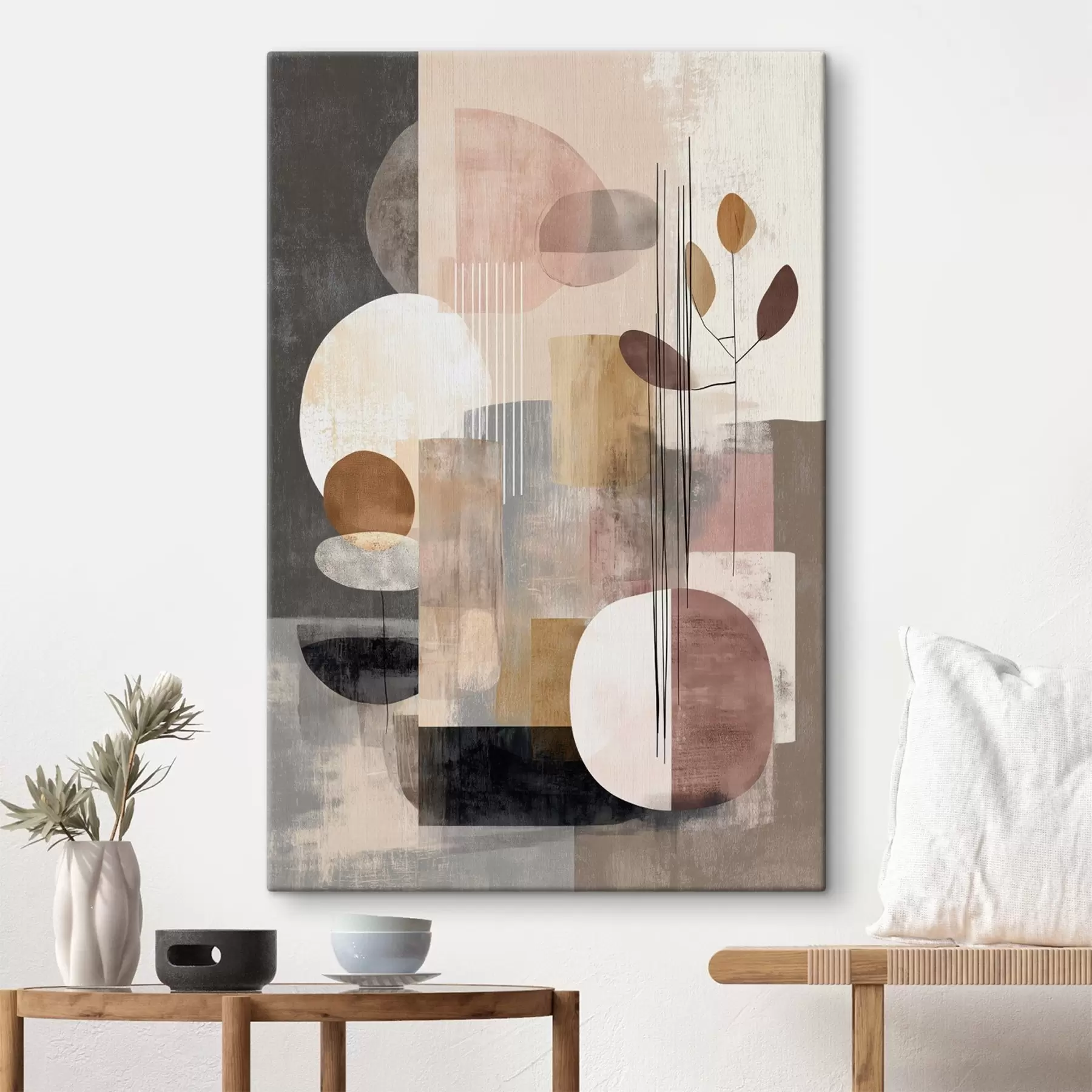 fototapet Colaj cu elemente botanice în stilul picturii digitale s47981