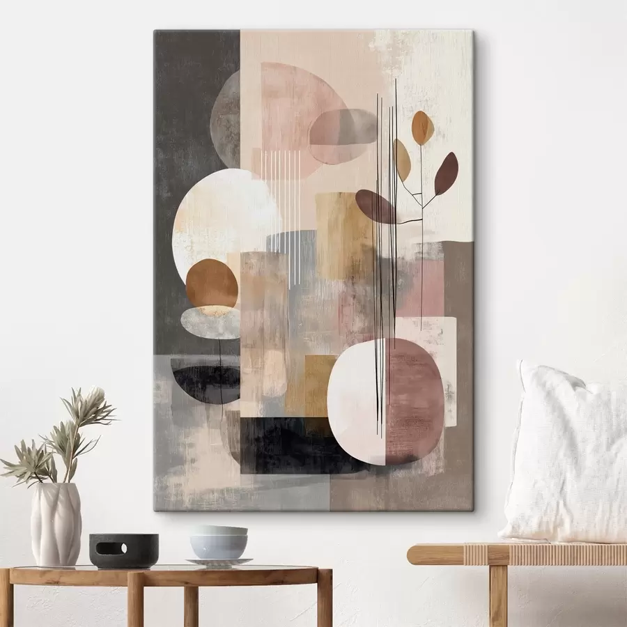 Tablouri Colaj cu elemente botanice în stilul picturii digitale s47981