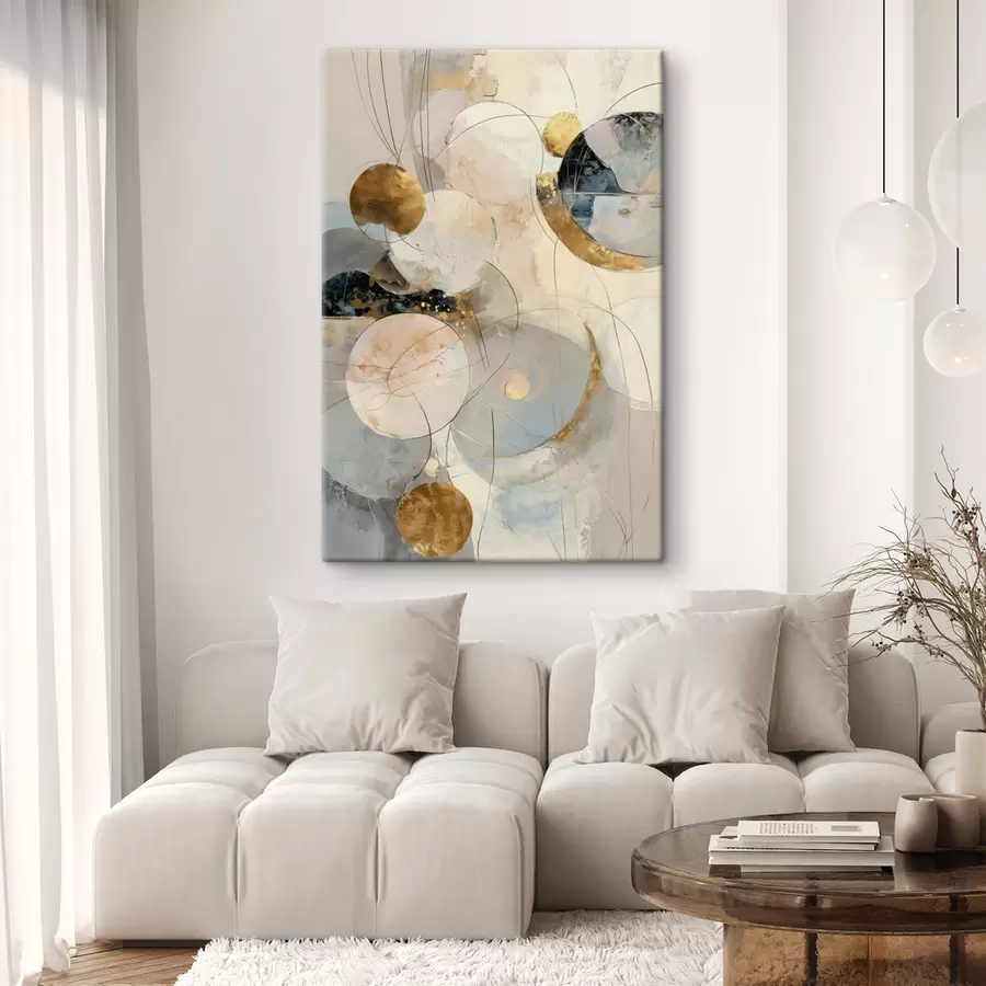 Tablouri Armonia tonurilor cerului și a formelor geometrice într-un stil minimalist s47986