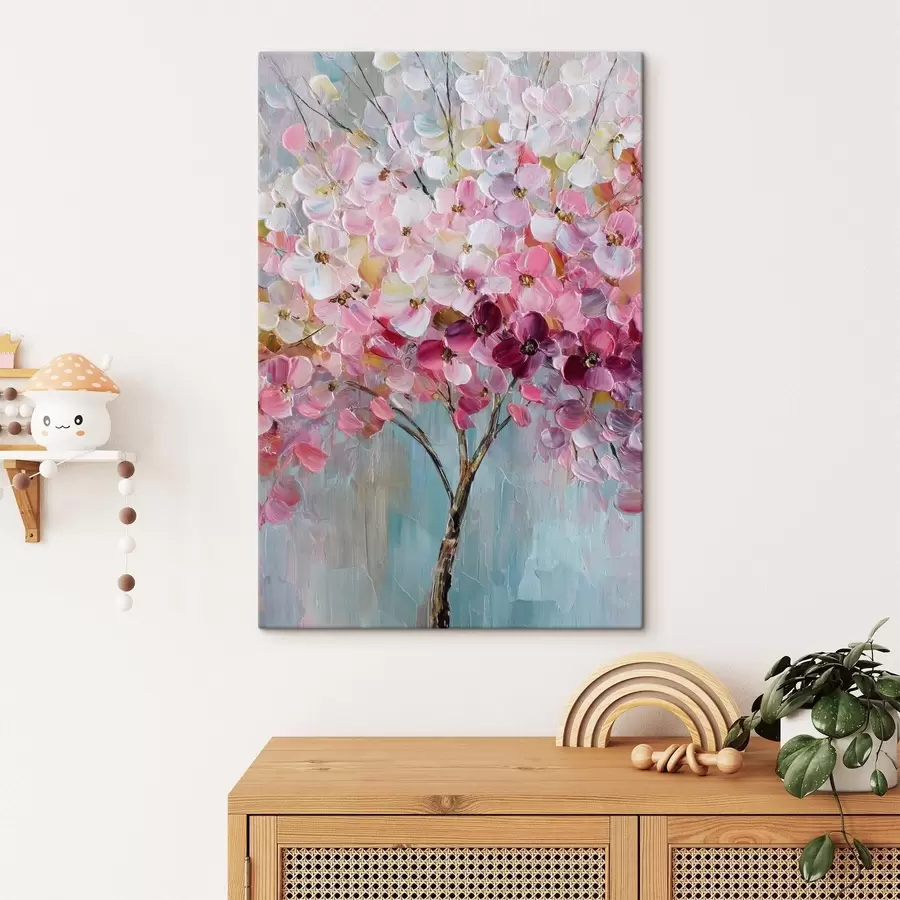 Tablouri Flori delicate de culoare roz pe fondul unui cer senin s47988